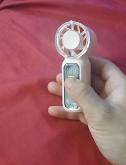 Pink rechargable high speed fan