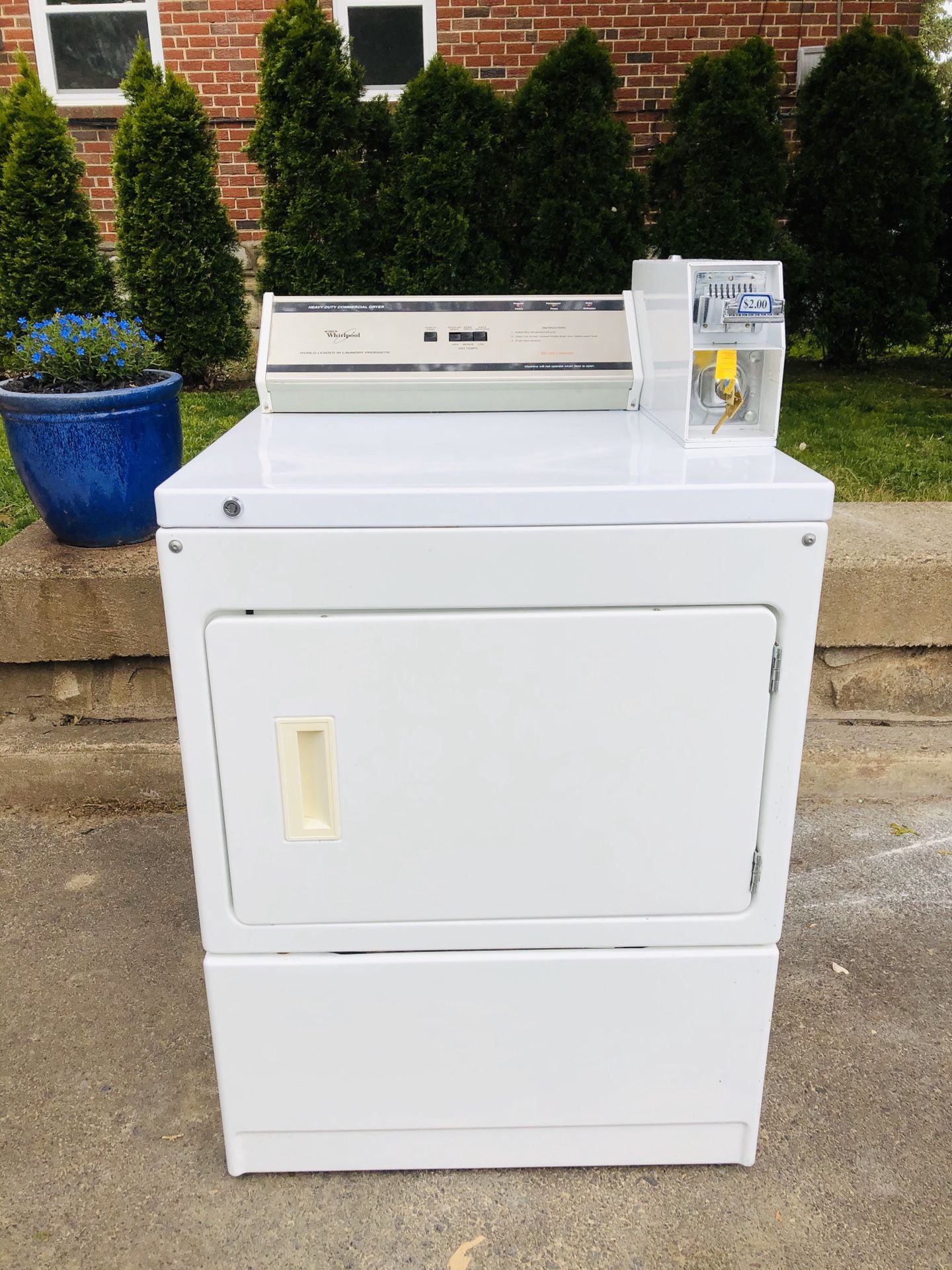 Whirlpool commercial coin operated gas dryer