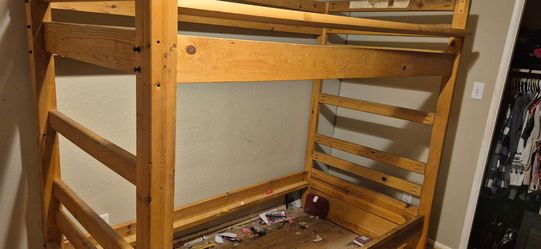 Bunk Bed , double or triple with tall dresser