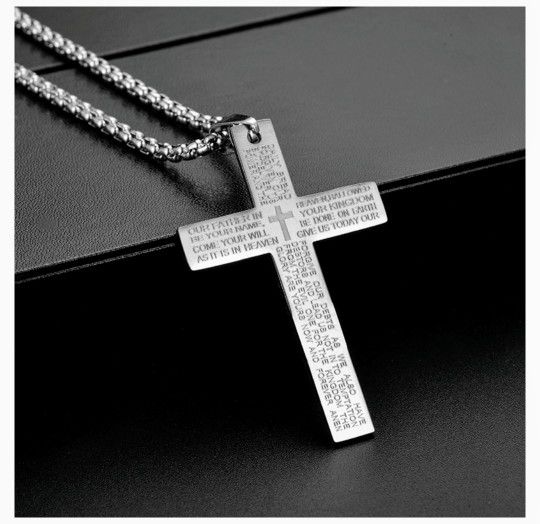 Stainless Steel The Lord's Prayer Necklace