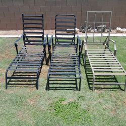 3 Different Outdoor Patio Chaise Lounge Pool Chairs $20-$25 Each Read Description See All Photos 