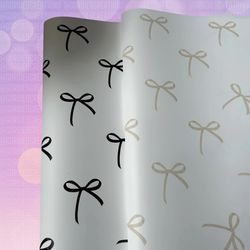 Bow Floral Bouquet Wrapping Paper