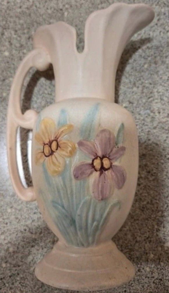 401-8 9" Orchid Handmade Vintage Art Hull Pottery Orchid Ewer