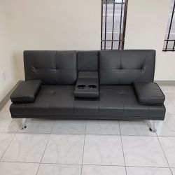 New $155 Futon Sofa Bed Convertible Folding Recliner Couch Living Room Furniture, Size 65x30x31” 