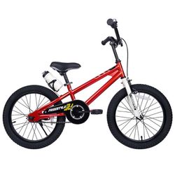 RoyalBaby Freestyle Coaster Brake Kids Bike (Red / 18 in with Kickstand)