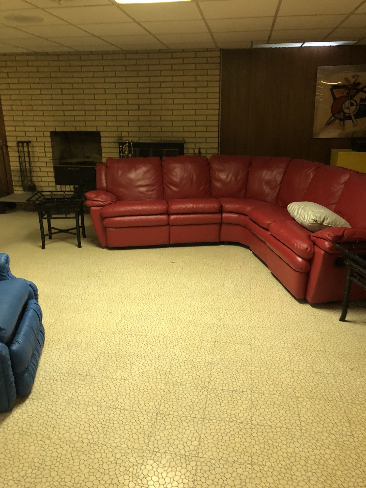 Red Leather Couch