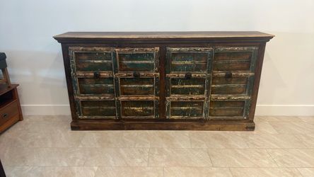 Rustic Reclaimed Wood Sideboard Cabinet