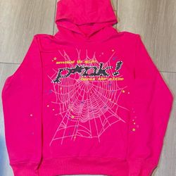 Pink Spider Hoodie Size L 