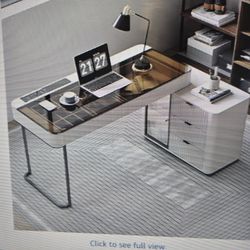 Lartis Office Desk, Computer Desk, Home Telescopic Writing Desk