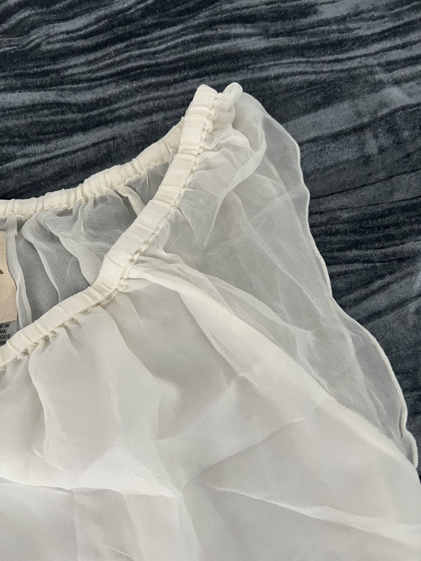 Chaser sheer white mini nightgown Size M