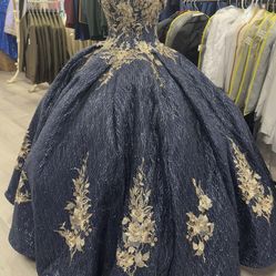 Navy blue/Gold Gown