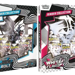 Pokemon TCG Black Bolt And White Flare Binder Collection Pair Of 2 
