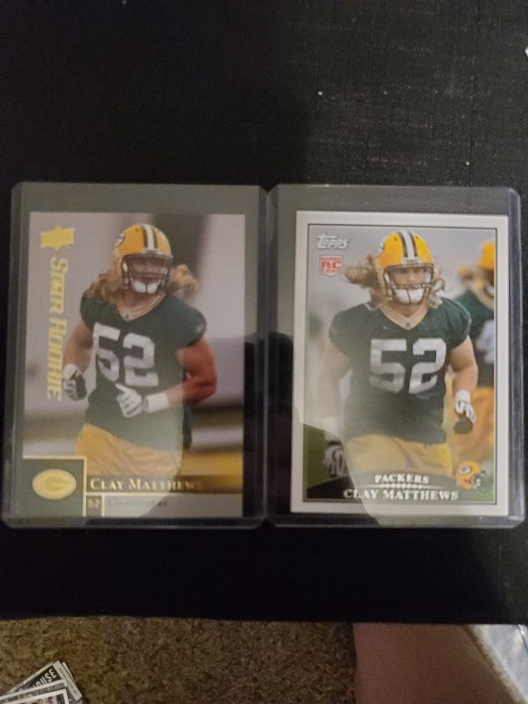 Clay Matthews Mint Condition 09 Upperdeck and Topps Rookie Cards