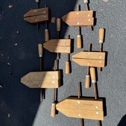 6 Jorgensen Wood Clamps 