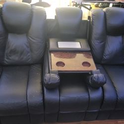 Black Powered Reclining Loveseat FREE