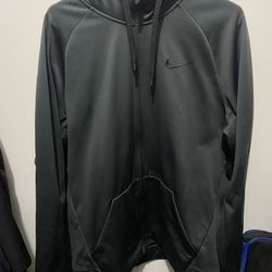 Nike Men's XL Pro Black Therma-Fit Full-Zip Hooded Training Jacket 800187-060
