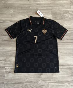Portugal Black and Gold Ronaldo Jerseys