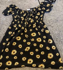 Girls Sunflower Dress Size L 14