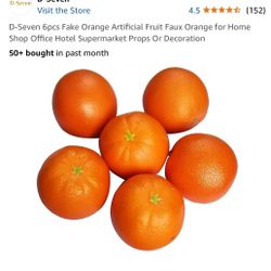 New in box 6 piece fake oranges 🍊 great for decorating or props or kids to play with 