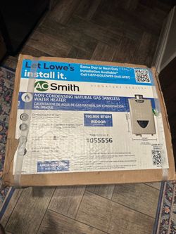 AO smith 6.6 GPM indoor natural gas thankless water heater
