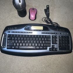 Logitech MX5000 Wireless Keyboard MX Laser Mouse Set Bluetooth Charger M-RBA97 and Additional Mouse