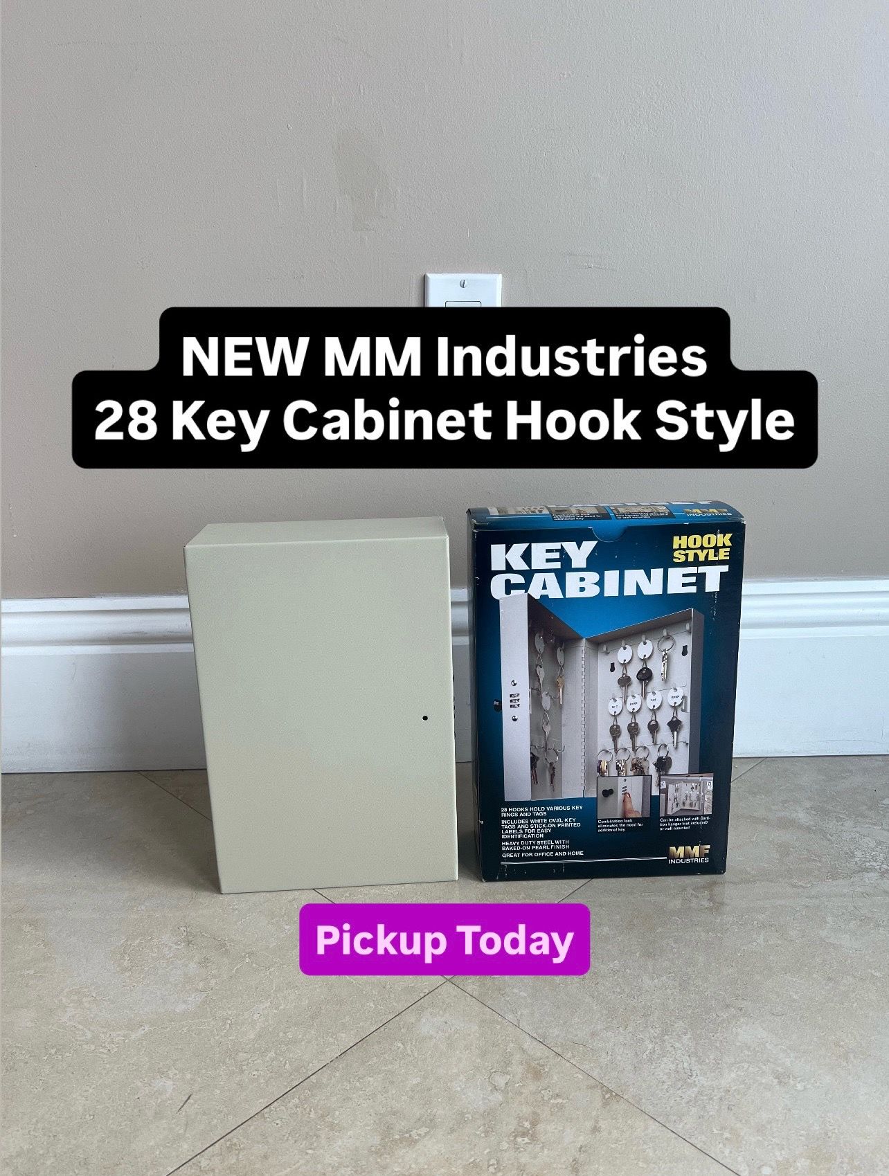 Brand New MM Industries 28 Key Cabinet Hook Style (1 Available)