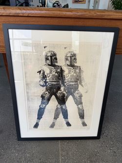 Framed Boba Fett Star Wars Art Print