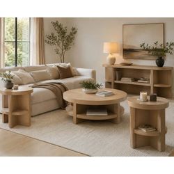 Joybird Bria 4-Piece Living Room Table Collection | New Open Box | Retail $3,599+ Delivery Available