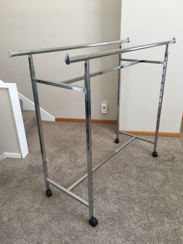Double rail clothing rack (ULINE)