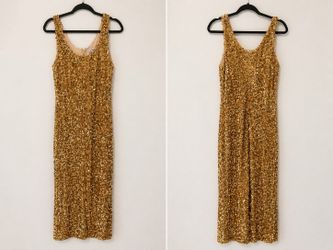 Glove Maxi Dress Set - Gold