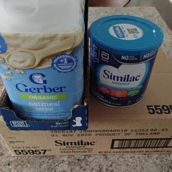 Similac Advanced Baby Formula 7 Cans And 3 Gerber Organic Oatmeal 