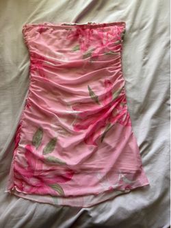 Pink floral dress