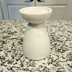 Ivory Marbleb Candle Holder