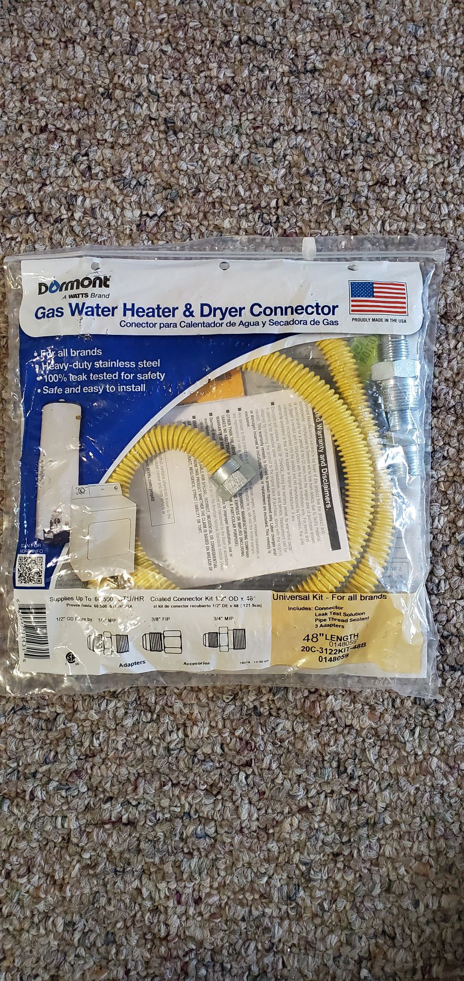 Gas Water Heater & Dryer Connector