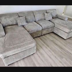 New! Comfyu Soft Touch Sofa Dual Chaise Sectional !! 