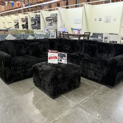 New Black Sectional 