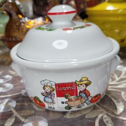 Vintage Campbell's Soup Kids Small Soup Tureen Bowl with Lid 