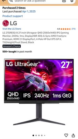 LG Ultragear 240hz Monitors