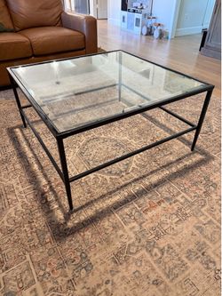 Glass coffee table