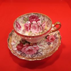 Chase Handpainted Cup and Saucer 
