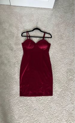 Satin Maroon Dress