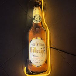 3D Vintage Neon Bar Sign Bitburger Beer