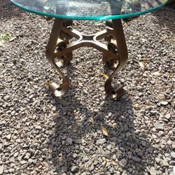 2 Tables Metal With Glass 