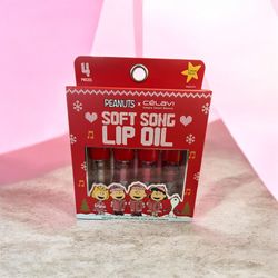 PEANUTS x Celavi - 4 Piece SOFT SONG Lip Oil Set 