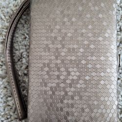 Bronze Textured Card Holder Snap Closure