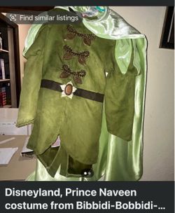 Disney Prince Naveen costume from Bibbidi-Bobbidi-Boo at Disneyland Disney Prince Naveen costume from Bibbidi-Bobbidi-Boo at Disneyland