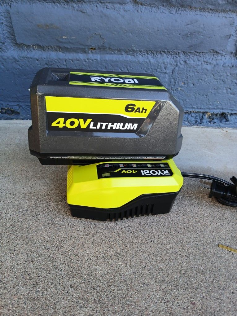 BATTERY AND CHARGER RYOBI 40V