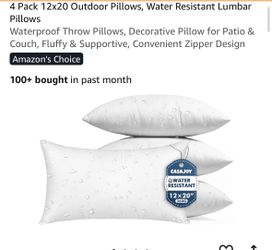 New 4 pack 12x20 pillows