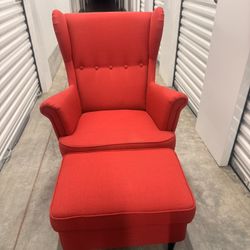 Like New Armchair and Ottoman