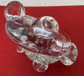 BEAUTIFUL Glass Frog Paperweight Figurine